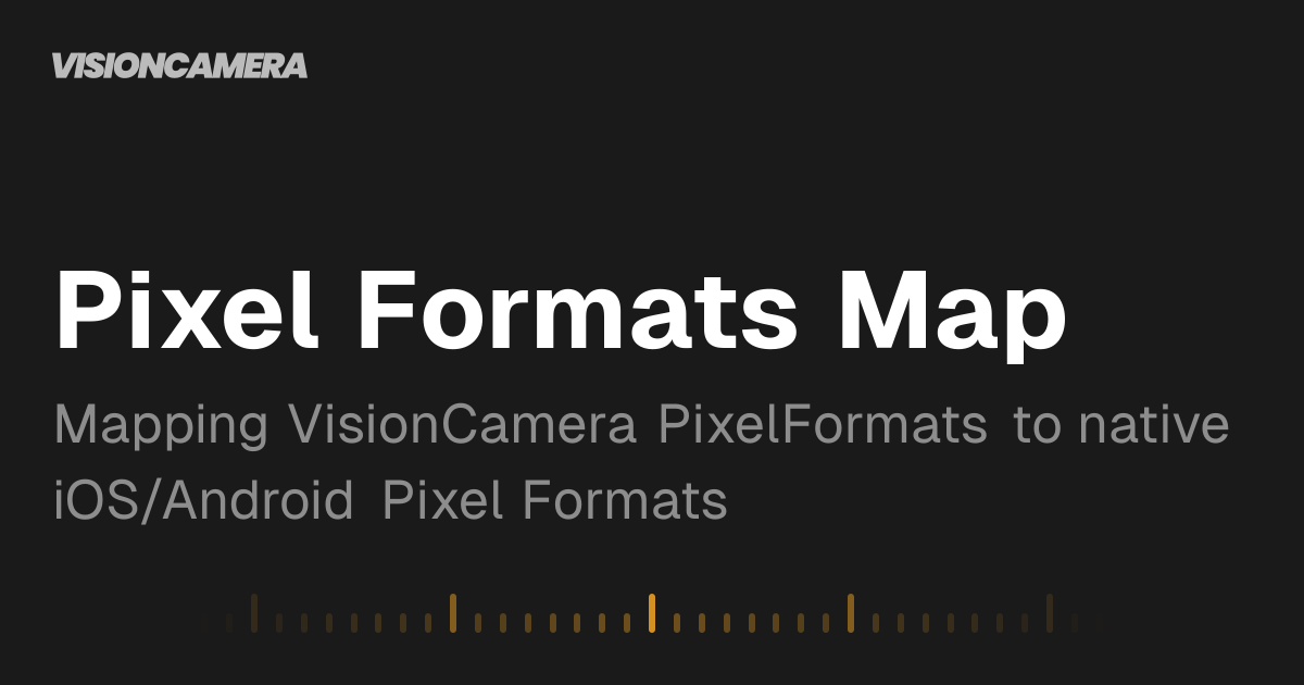 Pixel Formats Map | VisionCamera